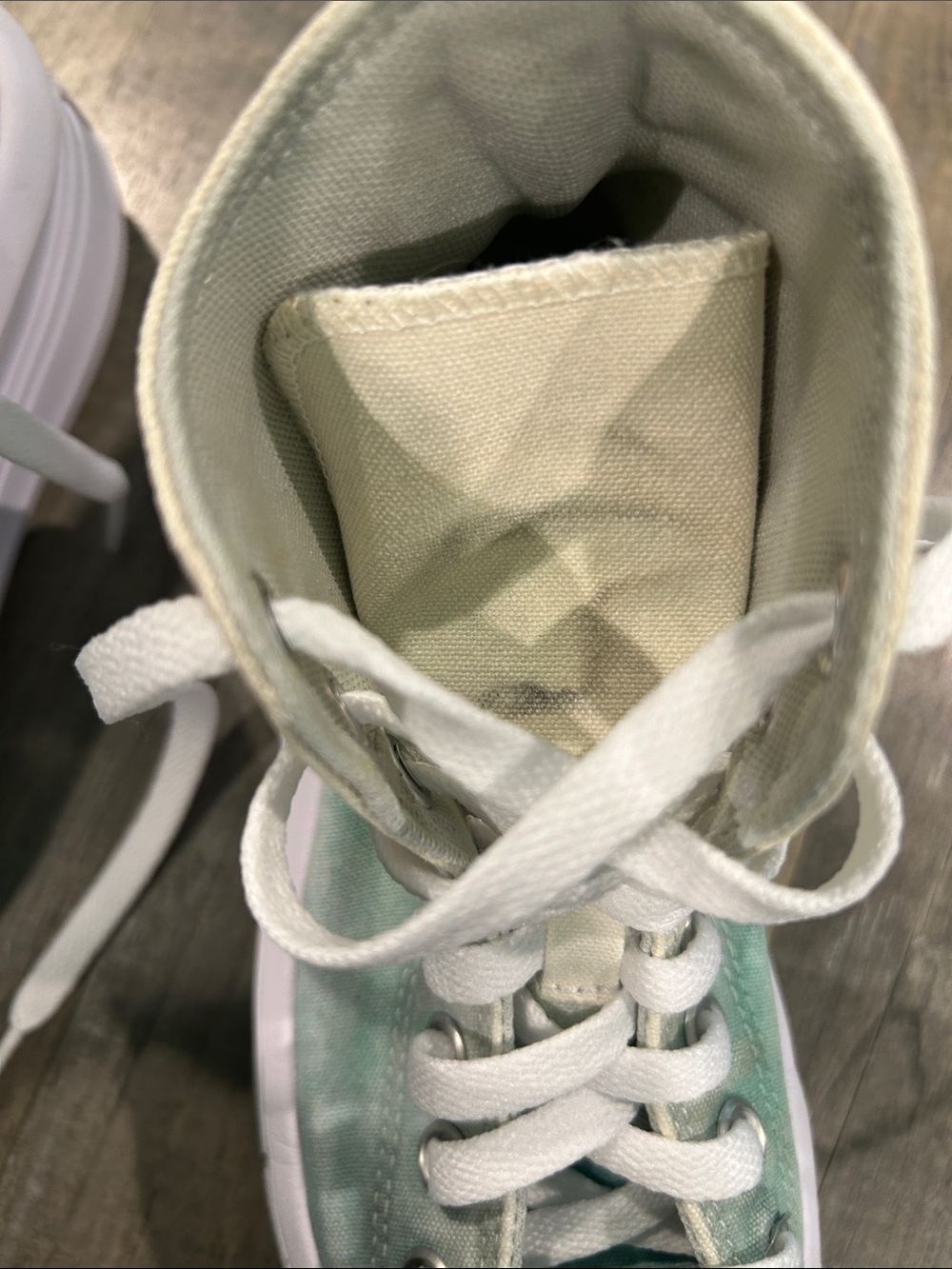 Converse High-Top Platform Sneakers - Green Fade - Picture 9 of 12